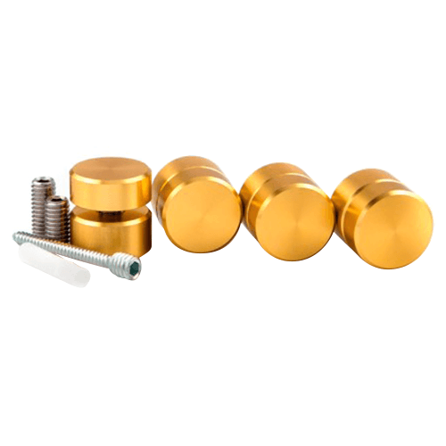 1" Diameter x 1/2" Long Standoff Kit, Brass Anodized