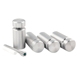 3/4" Diameter x 1-1/4" Long Standoff Kit, Satin Clear Anodized