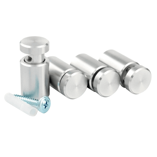 3/4" Diameter x 1" Long Edge Grip Kit, Satin Clear Anodized