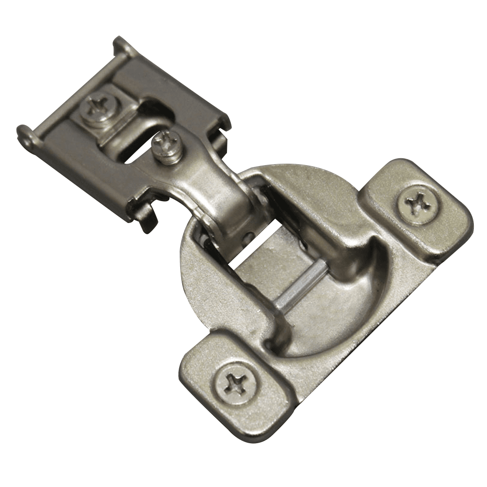 H8 105° Opening Wrap-Around Face Frame Hinge, 45mm Boring Pattern, Self-Close-Ready, 1/2" Overlay, Dowelled