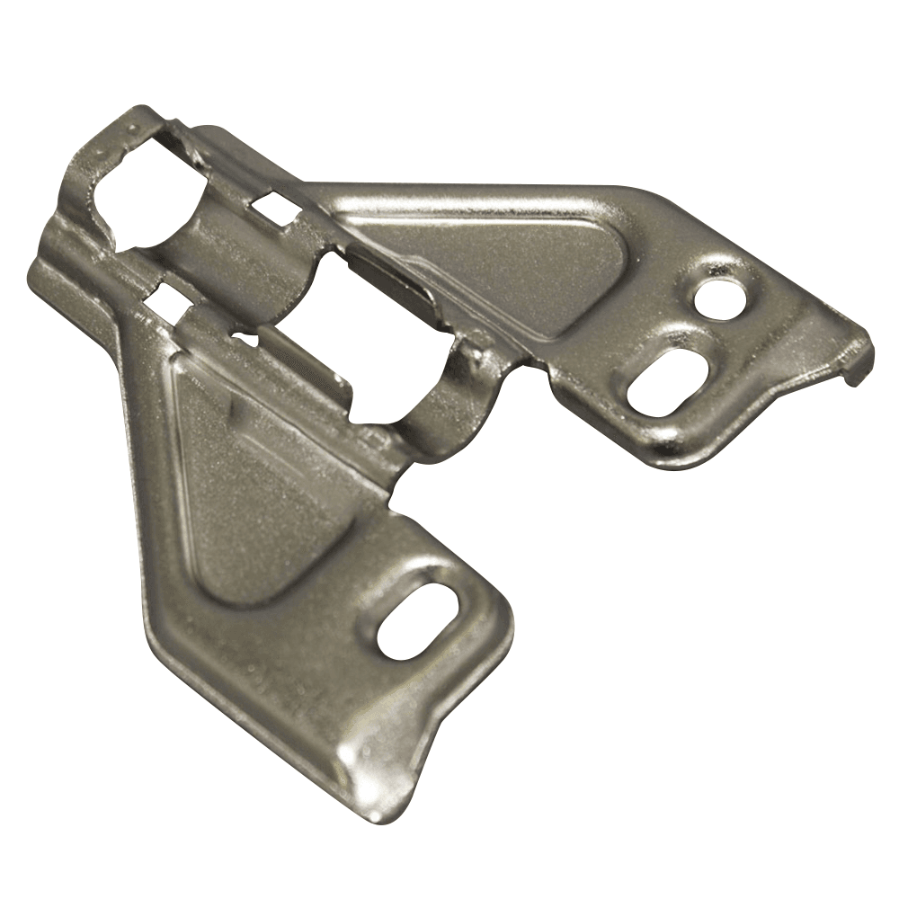 Cam Adjustable Stamped-Steel Face Frame Mounting Plate, Nickel-Plated, Screw-On, 0mm