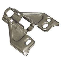 Cam Adjustable Stamped-Steel Face Frame Mounting Plate, Nickel-Plated, Screw-On, 0mm