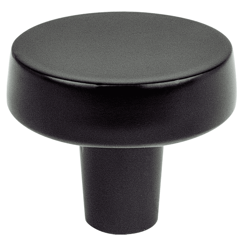 1-7/32" Mod Round Knob, Matte Black