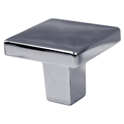 1-1/4" Premier Square Knob, Polished Chrome