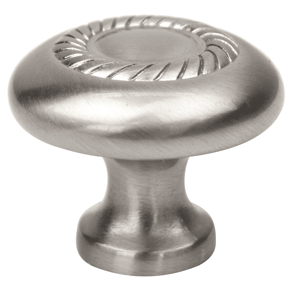 1-1/4" Rope Knob, Satin Nickel, 1" Projection