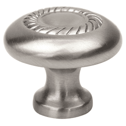 1-1/4" Rope Knob, Satin Nickel, 1" Projection