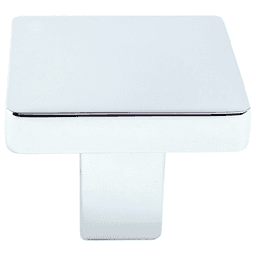 1-1/8" Square Knob, Polished Chrome