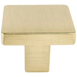 1-1/8" Square Knob, Satin Champagne