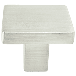 1-1/8" Square Knob, Satin Nickel