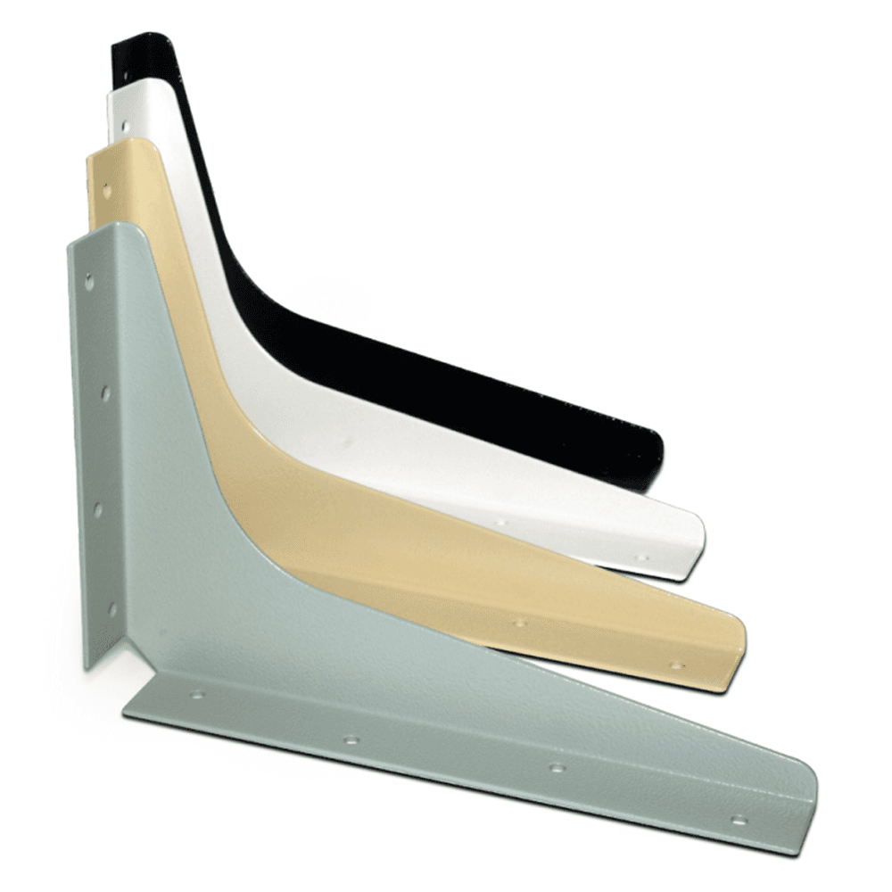 12" x 18" L and R Work Station Shelf Bracket, White Finish