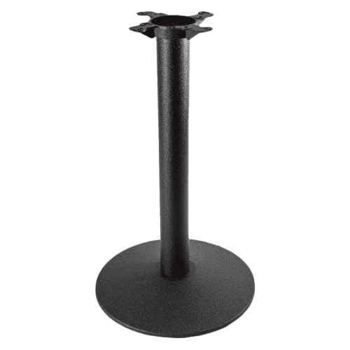 22" Wide x 28-1/4" High 3000 Series Round Dome Style Table Base, Black Matte Wrinkle