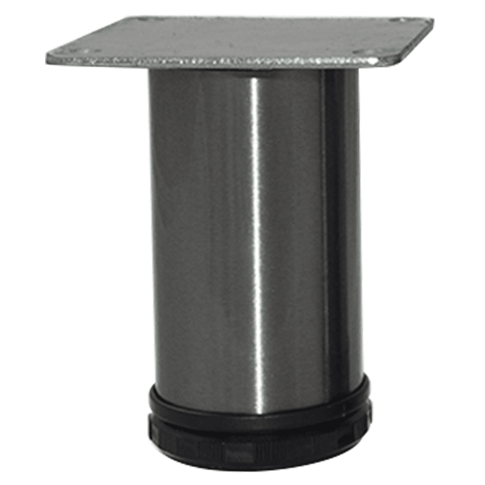 2" Diameter x 4" High Como Furniture Leg, Brushed Steel