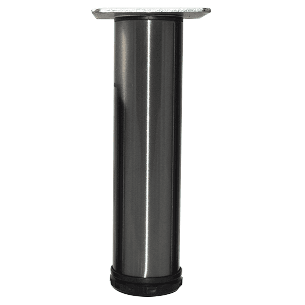 2" Diameter x 8" High Como Furniture Leg, Brushed Steel