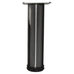 2" Diameter x 8" High Como Furniture Leg, Brushed Steel