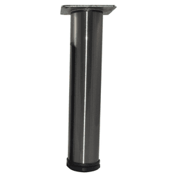 2" Diameter x 10" High Como Furniture Leg, Brushed Steel