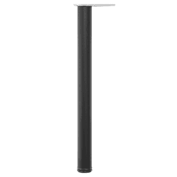 2-3/8" Diameter x 27-3/4" High Hamburg Single Table Leg, Matte Black