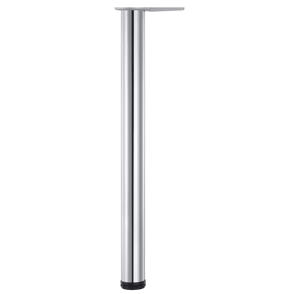 2-3/8" Diameter x 34-1/4" High Hamburg Table Leg, Chrome