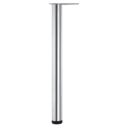 2-3/8" Diameter x 34-1/4" High Hamburg Table Leg, Chrome