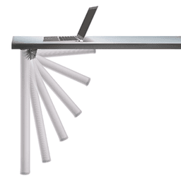 2" Diameter x 27-3/4" High Click Foldable Table Leg Set, Alumina