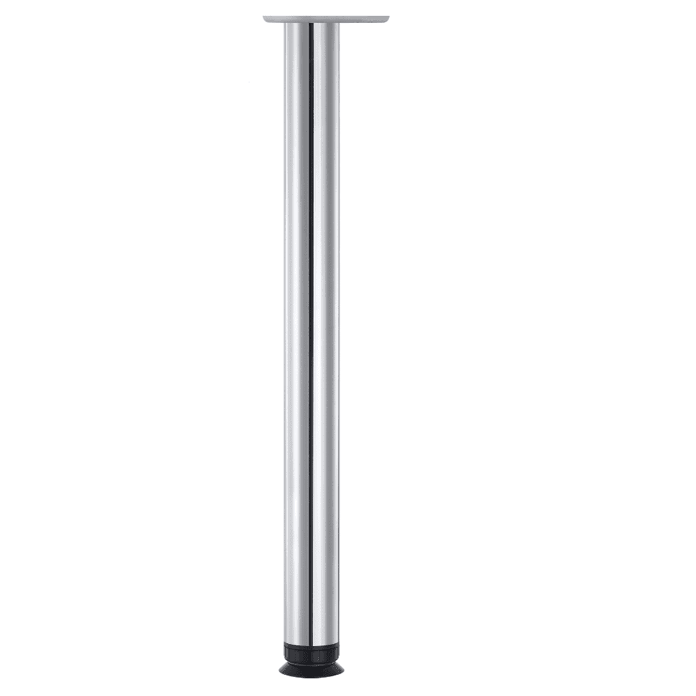 2-3/8" Diameter x 27-3/4" High Zoom Table Leg, Chrome 4/Set