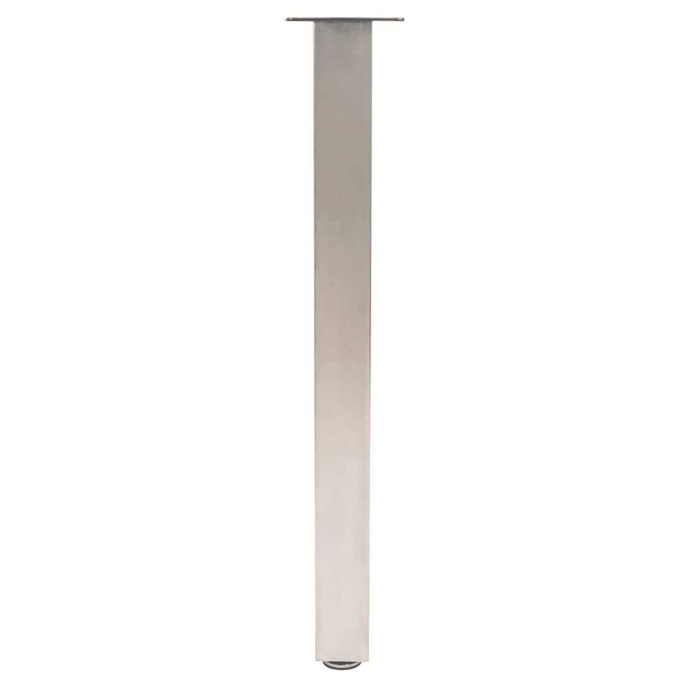 2" Wide x 40-3/4" High Square Rockwell Single Table Leg, Stainless Steel