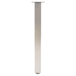 2" Wide x 40-3/4" High Square Rockwell Single Table Leg, Stainless Steel