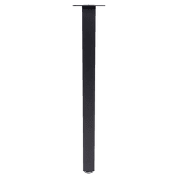 2" Wide x 34-1/2" High Square Rockwell Single Table Leg, Black Matte