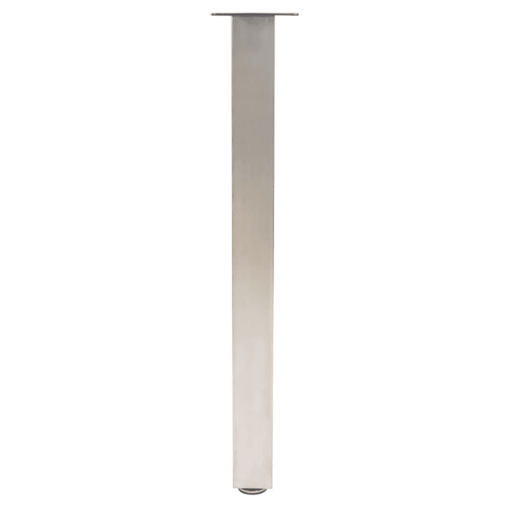2" Wide x 34-1/2" High Square Rockwell Single Table Leg, Stainless Steel