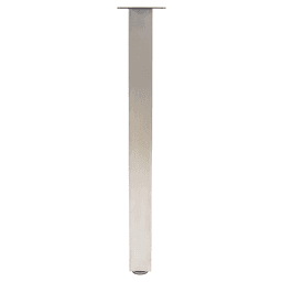 2" Wide x 34-1/2" High Square Rockwell Single Table Leg, Stainless Steel