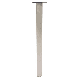 2" Wide x 34-1/2" High Square Rockwell Single Table Leg, Brushed Steel