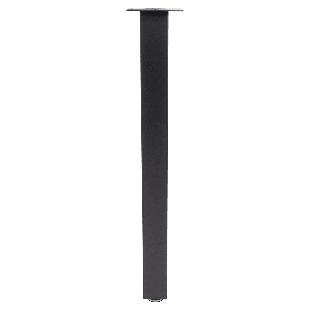 2-3/8" Wide x 28" High Square Rockwell Table Leg Set, Black Matte, 4/Set