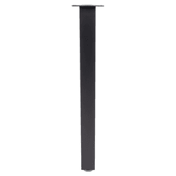 2-3/8" Wide x 28" High Square Rockwell Table Leg Set, Black Matte, 4/Set