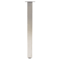 2-3/8" Wide x 28" High Square Rockwell Table Leg Set, Stainless Steel, 4/Set