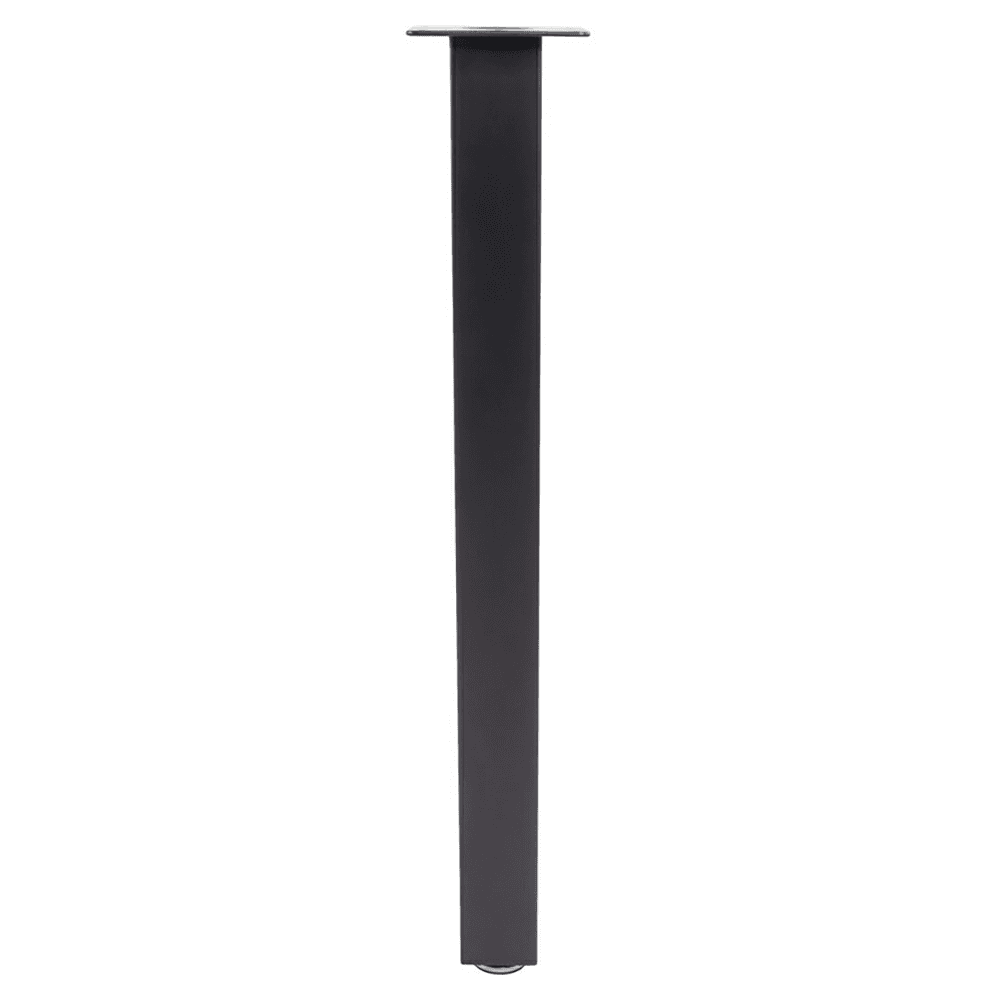 3" Wide x 34-1/2" High Square Rockwell Single Table Leg, Black Matte