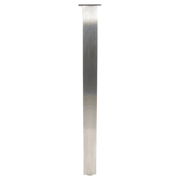 3-1/8" Wide x 28" High Square Rockwell Single Table Leg, Stainless Steel