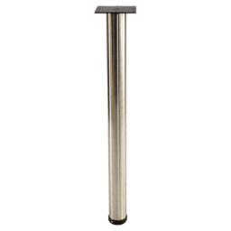 2-3/8" Diameter x 40-3/4" High Rockwell Single Table Leg, Brushed Steel