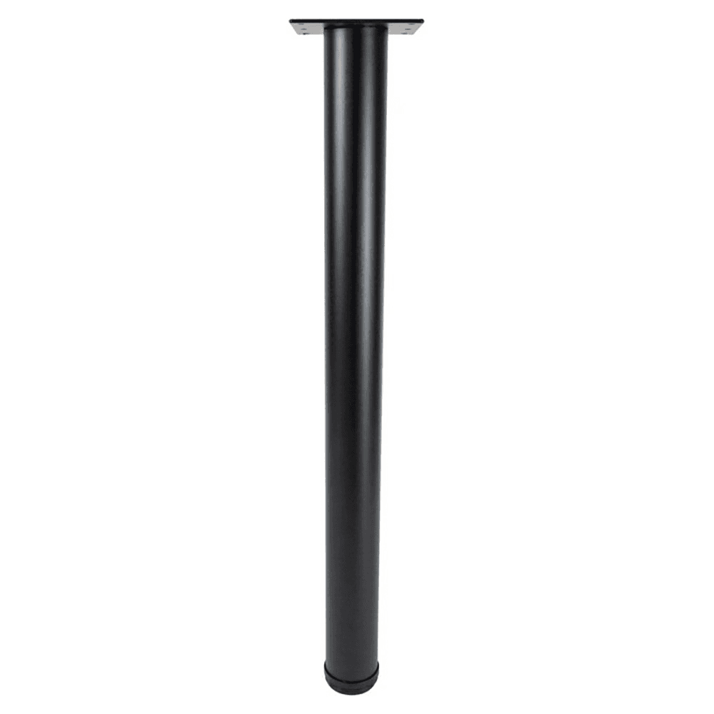 2-3/8" Diameter x 28" High Rockwell Single Table Leg, Black Matte