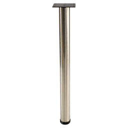 2-3/8" Diameter x 28" High Rockwell Single Table Leg, Brushed Steel
