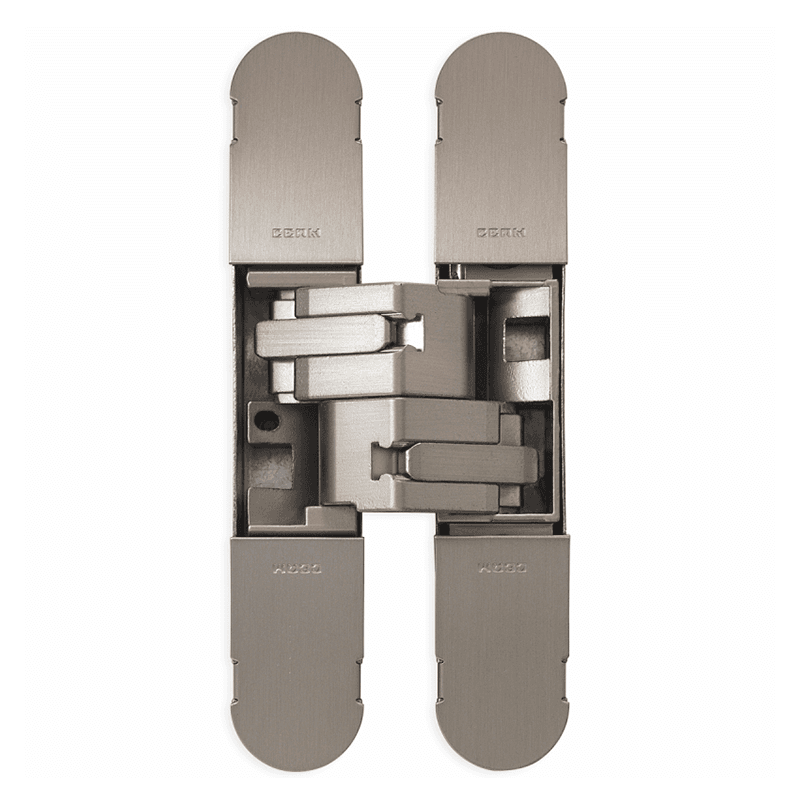 1130 Invisible 180° Opening Hinge, Satin Nickel