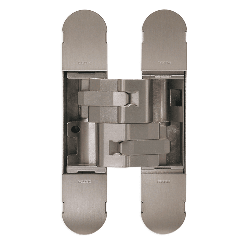 1230 Invisible 180° Opening Hinge, Satin Nickel