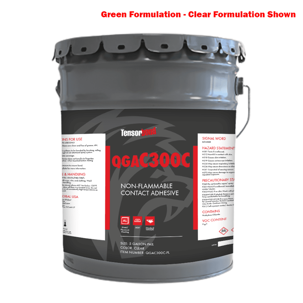 Tensorbond C300 Non-Flammable Contact Adhesive, Green, 5 Gallon Pail