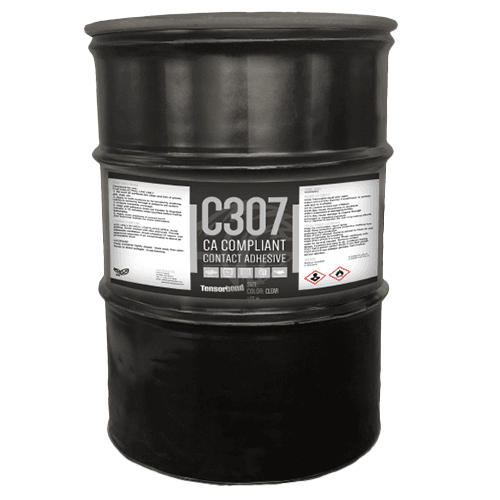 Tensorbond C307 CA Compliant Contact Adhesive, Clear, 54 Gallon Drum