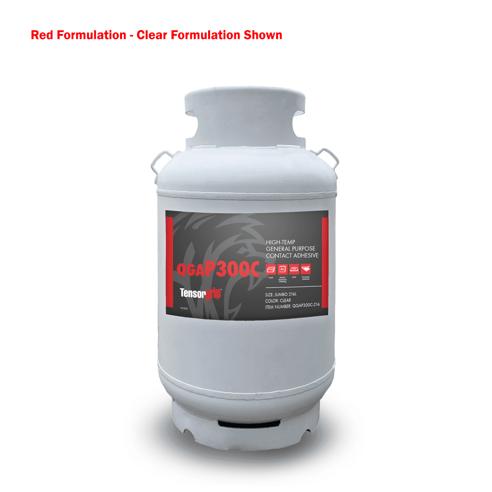 TensorGrip P300 High Tempurature General Purpose Contact Adhesive, Red, 216 Liter Canister