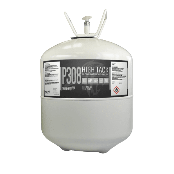TensorGrip P308 High Tack Contact Adhesive, Clear, 22 Liter Canister