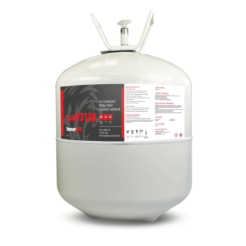 TensorGrip P313 Low VOC Pebble Spray Contact Adhesive, Red, 22 Liter Canister