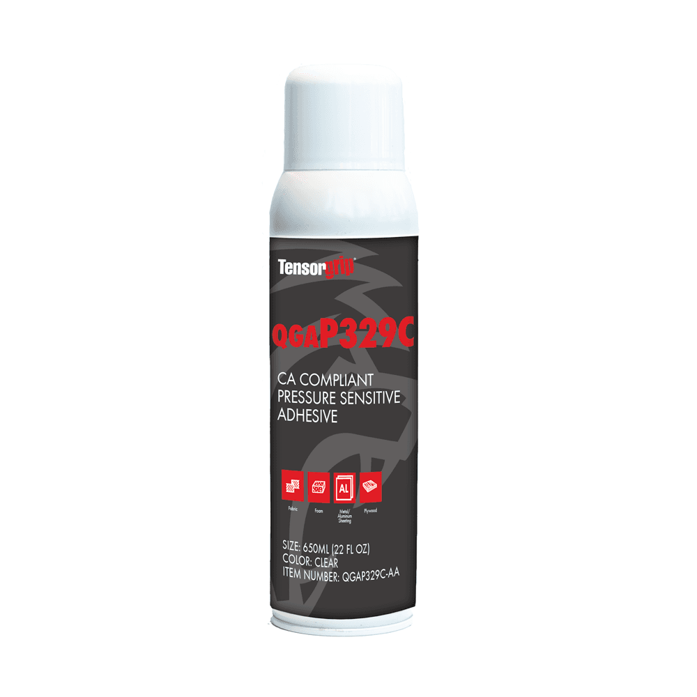 TensorGrip P329 CA Compliant Pressure Sensitive Adhesive, Clear, 22 Oz Aerosol Can