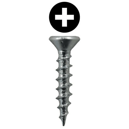 #5 x 1/2" Flat Head Drawer Slide Screws, Phillips Drive Coarse Thread and Sharp Point, Zinc, Box of 40 Thousand by Quickscrews