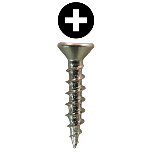 #6 x 3/4" Flat Head Drawer Slide Screws, Phillips Drive Coarse Thread and Sharp Point, Nickel, Box of 20 Thousand by Quickscrews
