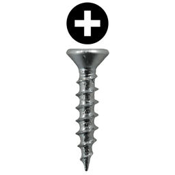 #6 x 1" Flat Head Drawer Slide Screws, Phillips Drive Coarse Thread and Sharp Point, Zinc, Box of 13 Thousand by Quickscrews