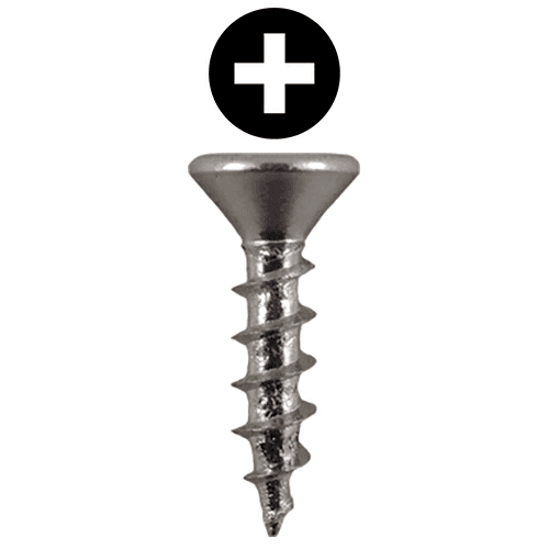 #6 x 1-1/4" Flat Head Drawer Slide Screws, Phillips Drive Coarse Thread and Sharp Point, Zinc, Box of 10 Thousand by Quickscrews